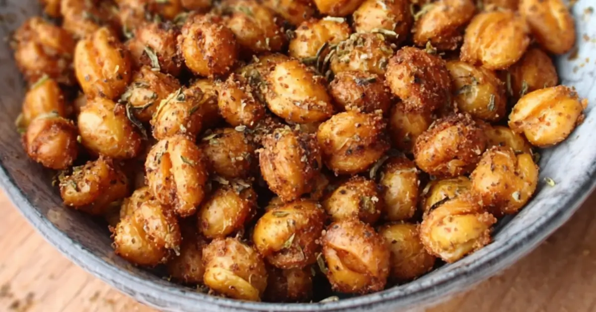 Krokante kikkererwten uit de Airfryer: Klaar in 12 min