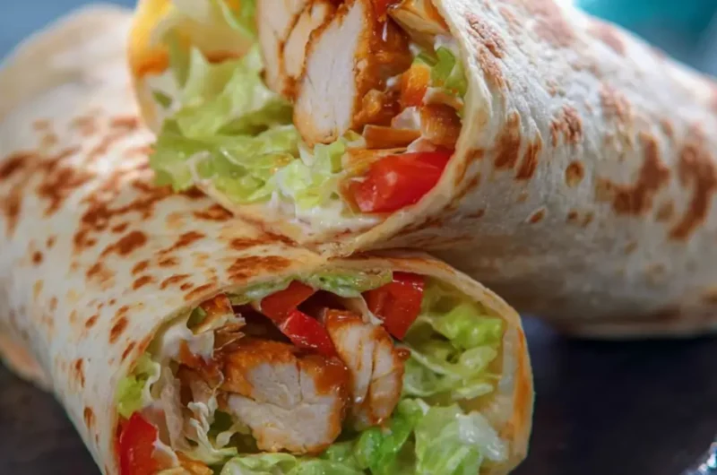 Wraps met Kip, Paprika en IJsbergsla