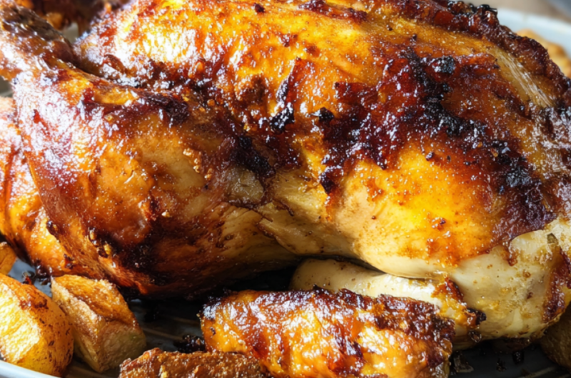 Hele Kip uit de Airfryer met Geitenkaas