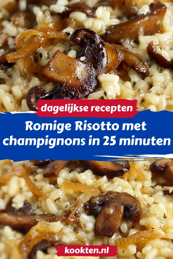 Romige Risotto met champignons in 25 minuten