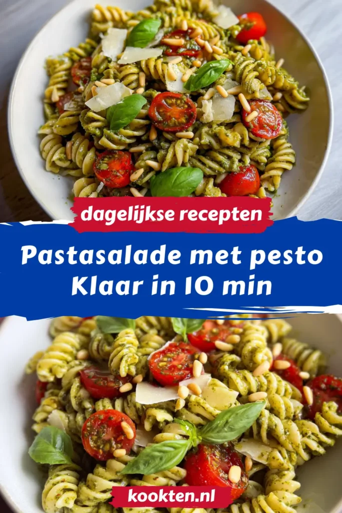 Pastasalade met pesto: Klaar in 10 minuten!