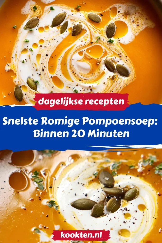 Snelste Romige Pompoensoep: Binnen 20 Minuten