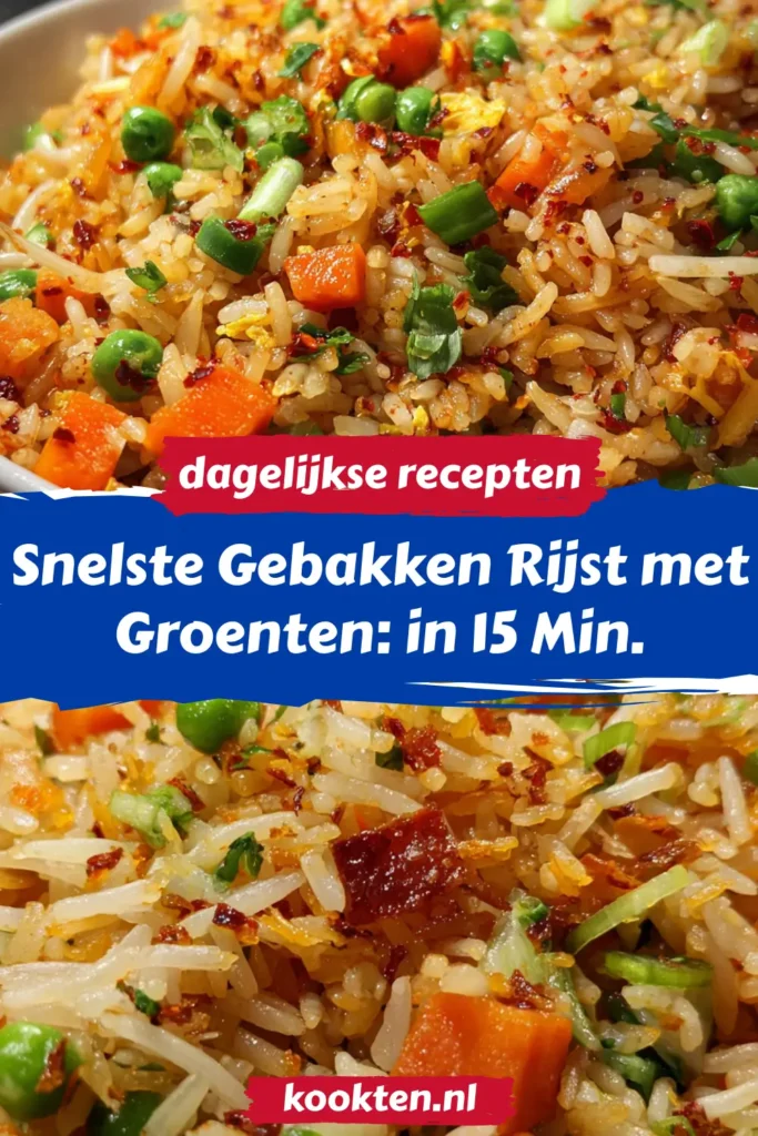 Snelste Gebakken Rijst met Groenten: in 15 Min.