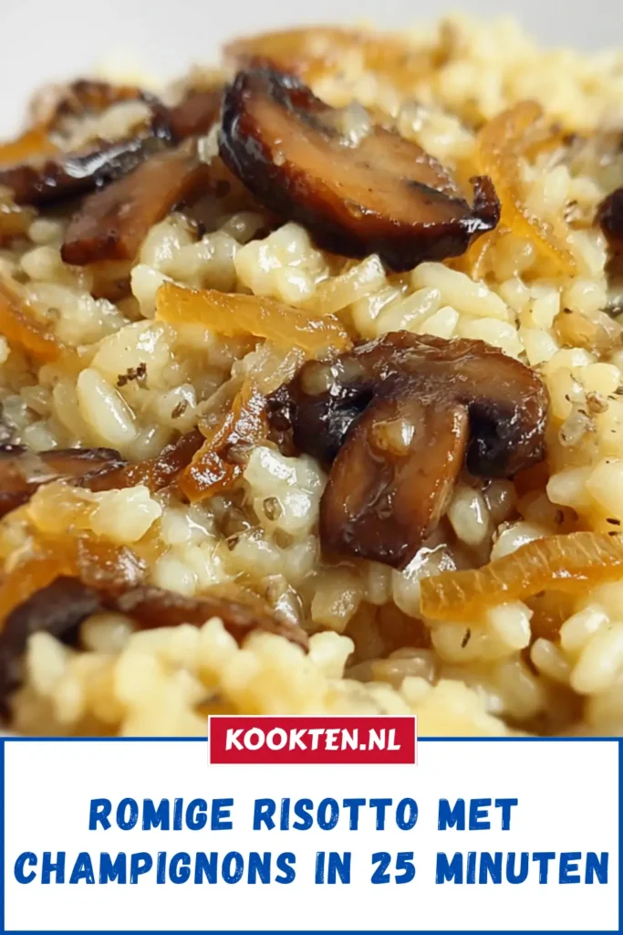 Romige Risotto met champignons in 25 minuten