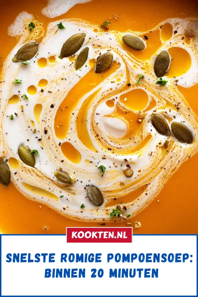 Snelste Romige Pompoensoep: Binnen 20 Minuten