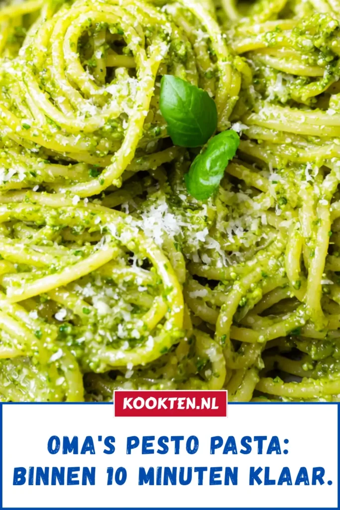 Oma's Pesto Pasta: Binnen 10 Minuten Klaar.