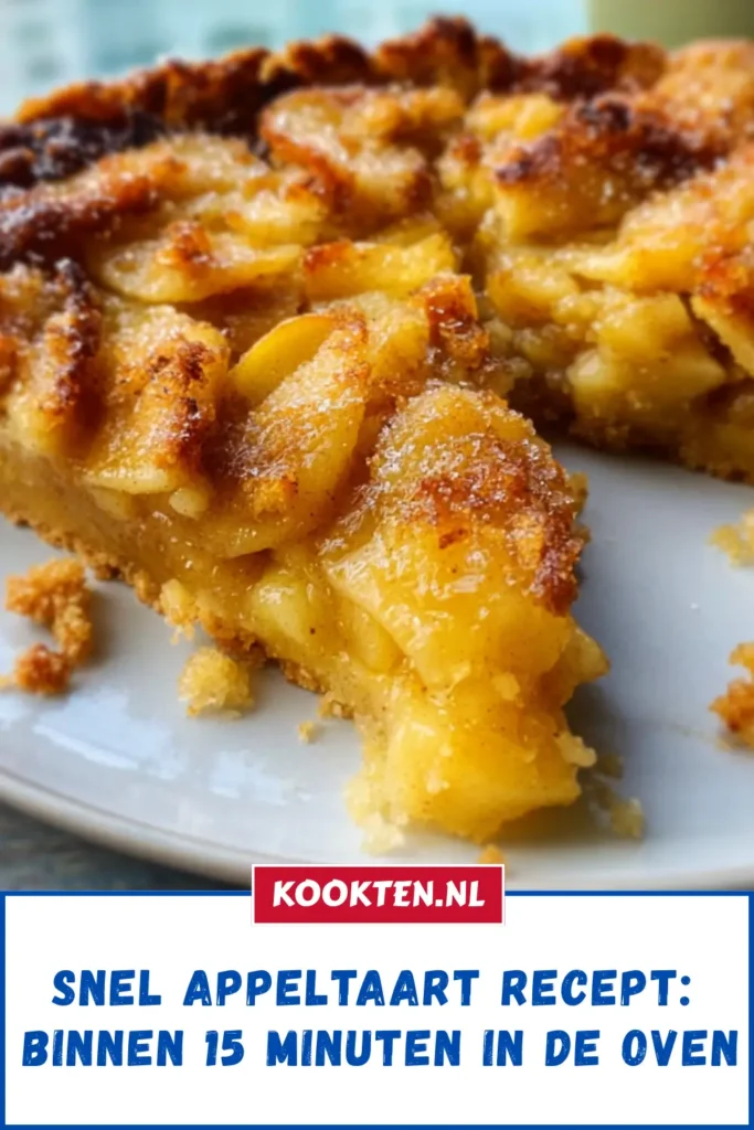 Snel Appeltaart recept: Binnen 15 minuten in de oven