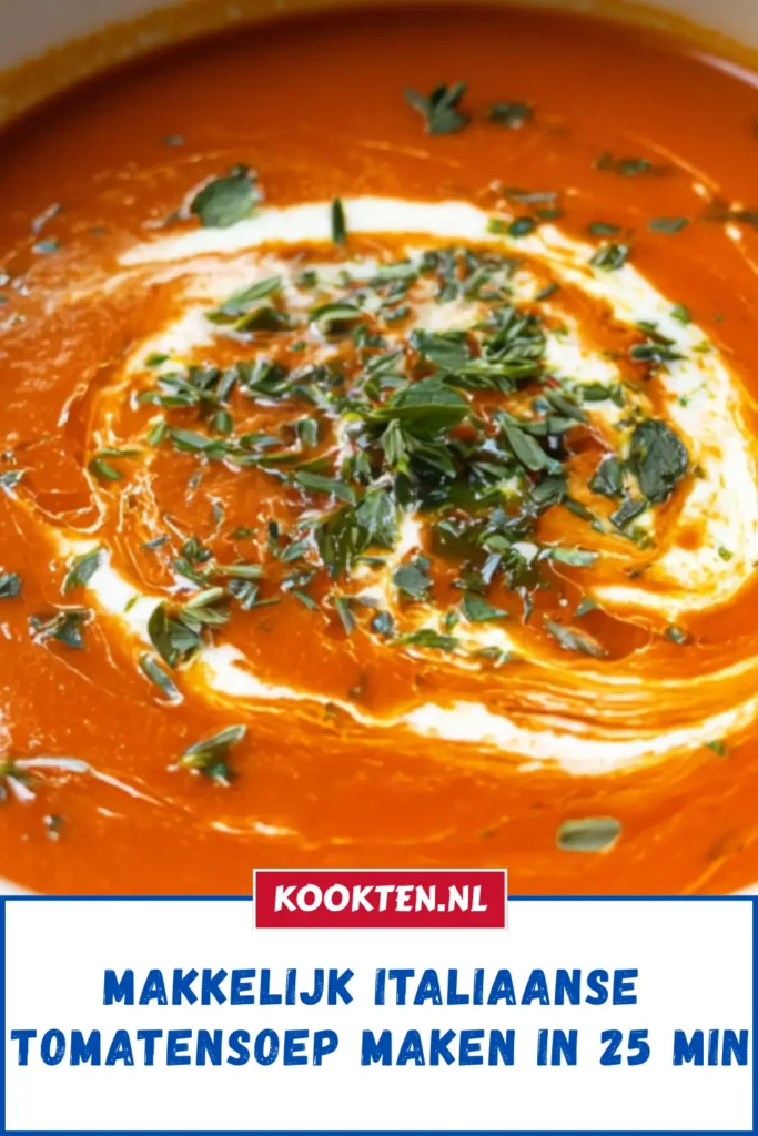 Makkelijk Italiaanse tomatensoep maken in 25 min
