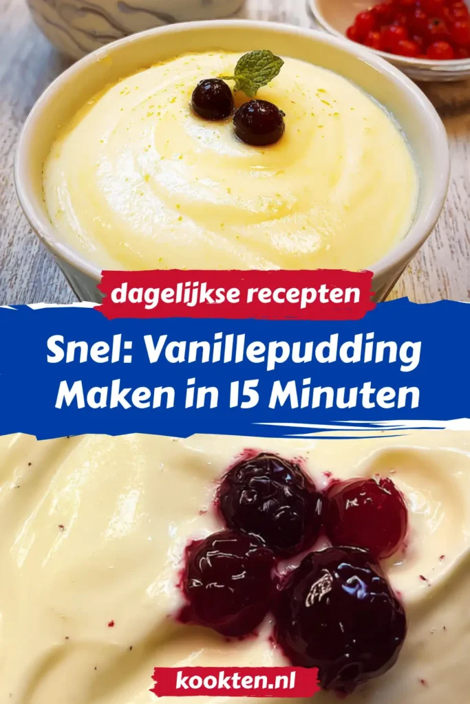 Snel: Vanillepudding Maken in 15 Minuten