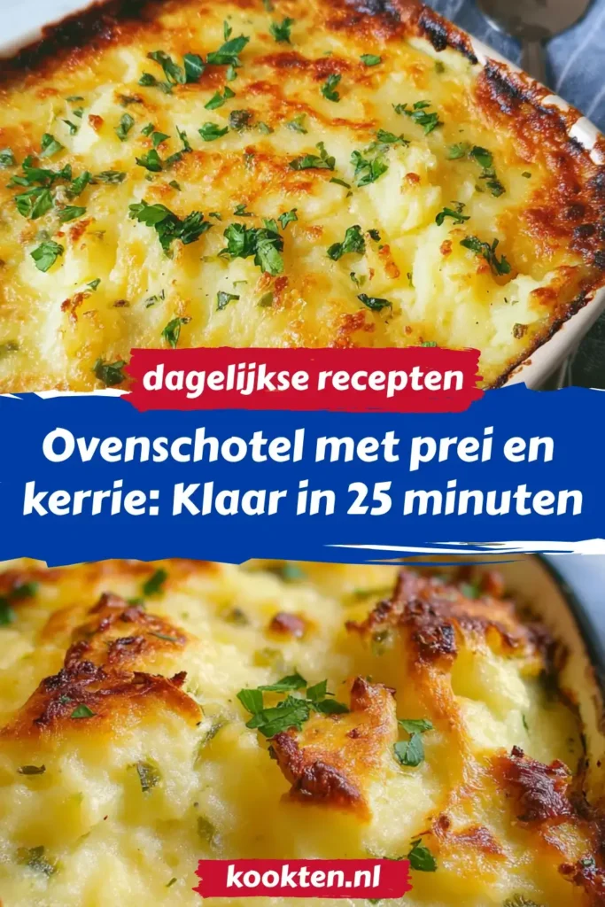 Ovenschotel met prei en kerrie: Klaar in 25 Ovenschotel met prei en kerrie: Klaar in 25
