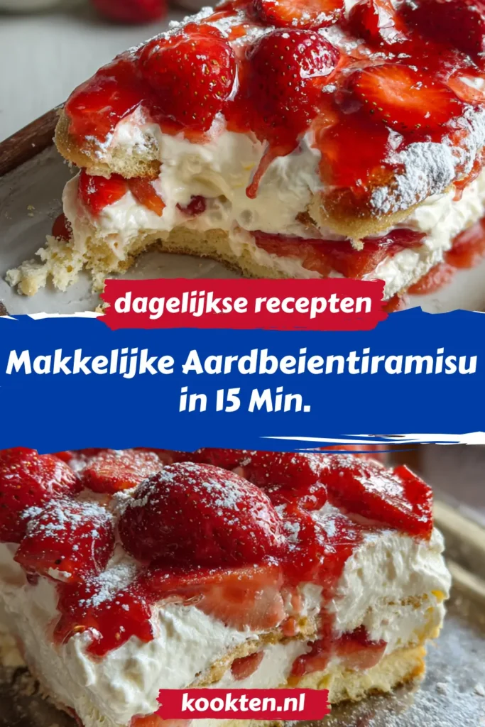 Makkelijke Aardbeientiramisu in 15 Min.