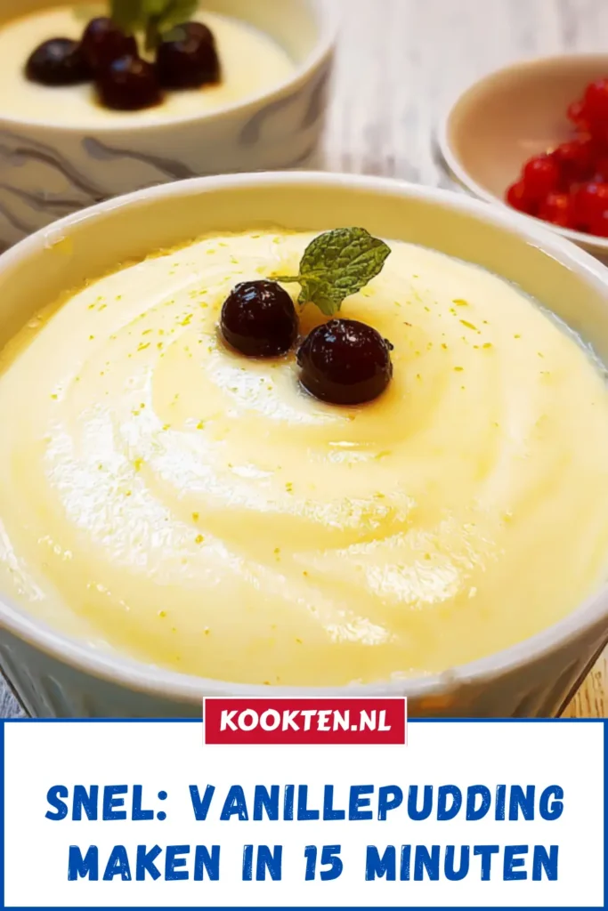 Snel: Vanillepudding Maken in 15 Minuten