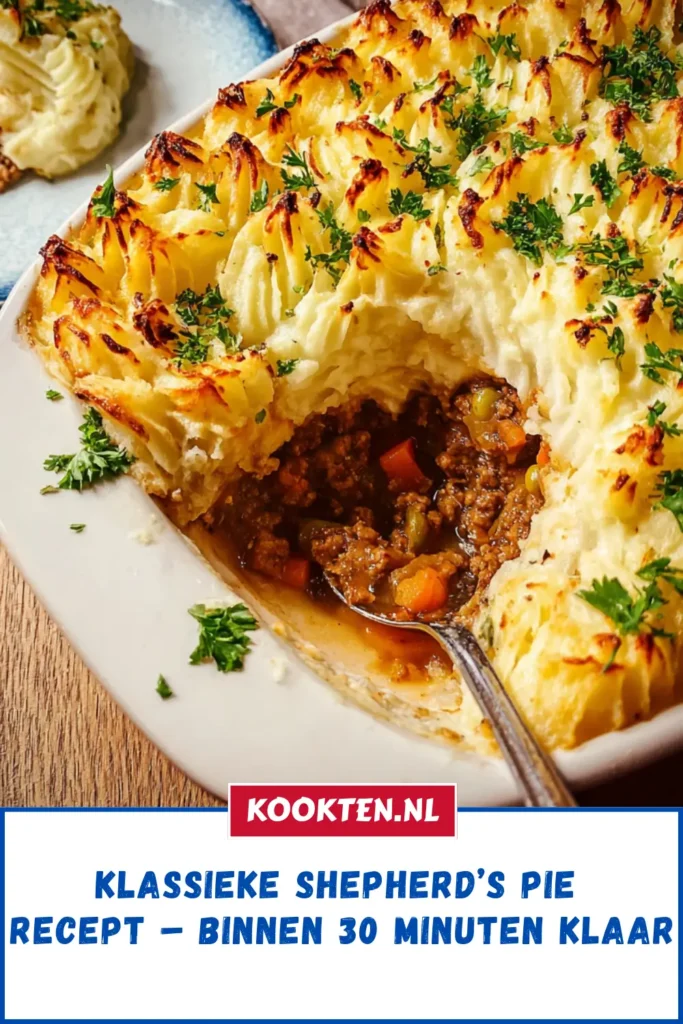 Klassieke Shepherd’s Pie Recept – Binnen 30 Minuten Klaar