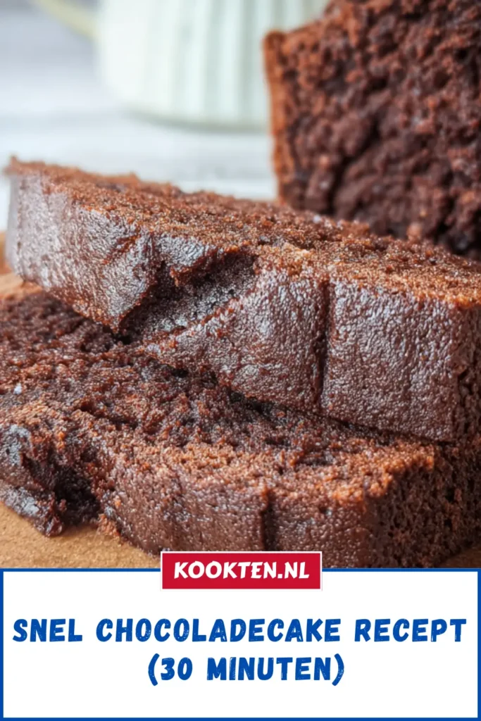 Snel Chocoladecake recept (30 minuten)