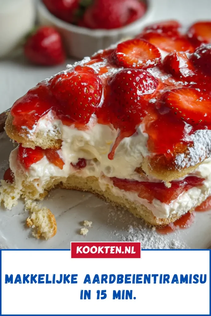 Makkelijke Aardbeientiramisu in 15 Min.