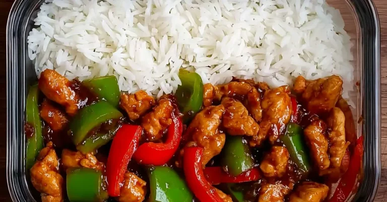 Kip en paprika pan met rijst: In 20 min op tafel