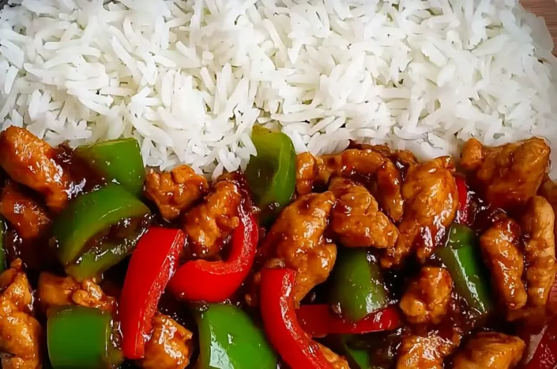 Kip en Paprika Pan met Rijst