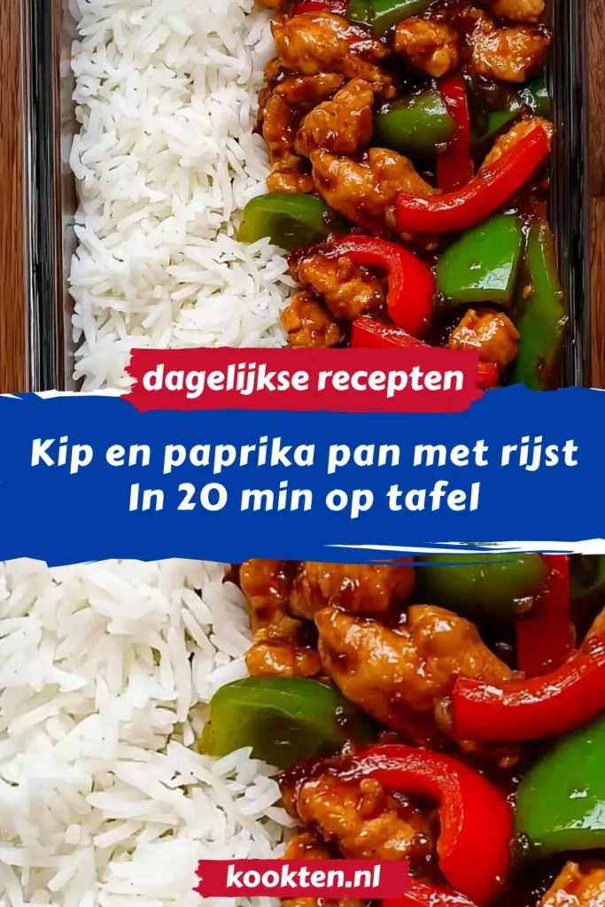 Kip en paprika pan met rijst: In 20 min op tafel