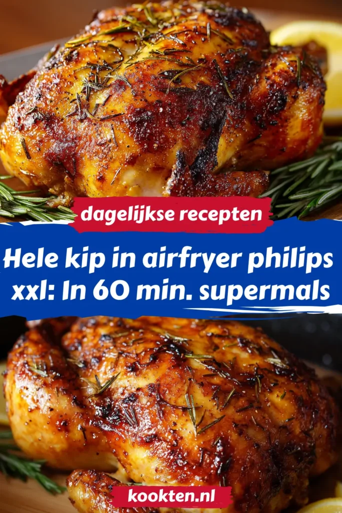 Hele kip in airfryer philips xxl: In 60 min. supermals