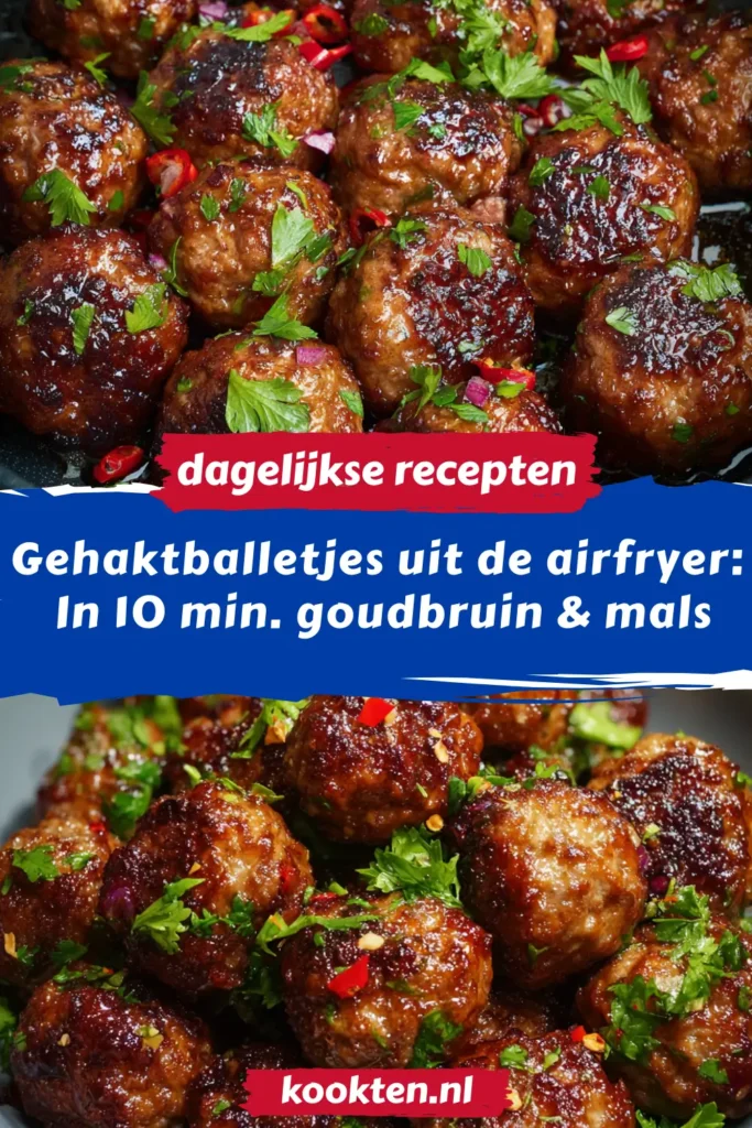 Gehaktballetjes uit de airfryer: In 10 min. goudbruin & mals