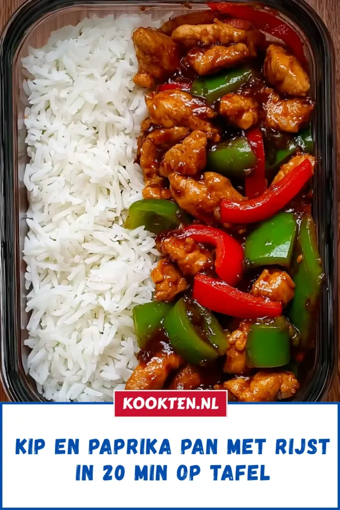 Kip en paprika pan met rijst: In 20 min op tafel