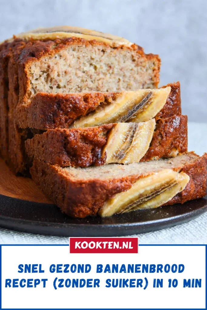 Snel gezond bananenbrood recept (zonder suiker) in 10 min