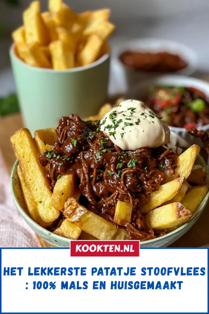 Het lekkerste patatje stoofvlees: 100% mals en huisgemaakt Het lekkerste patatje stoofvlees: 100% mals en huisgemaakt