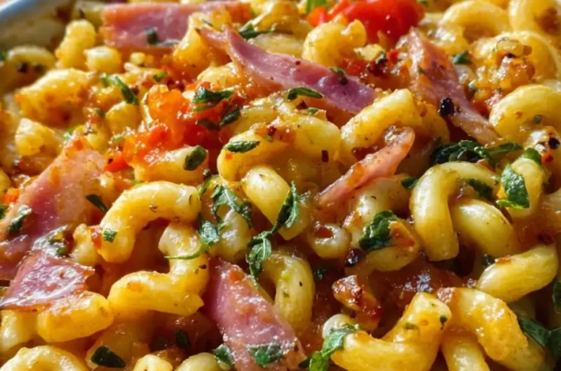Indische Macaroni met Ham en Paprika