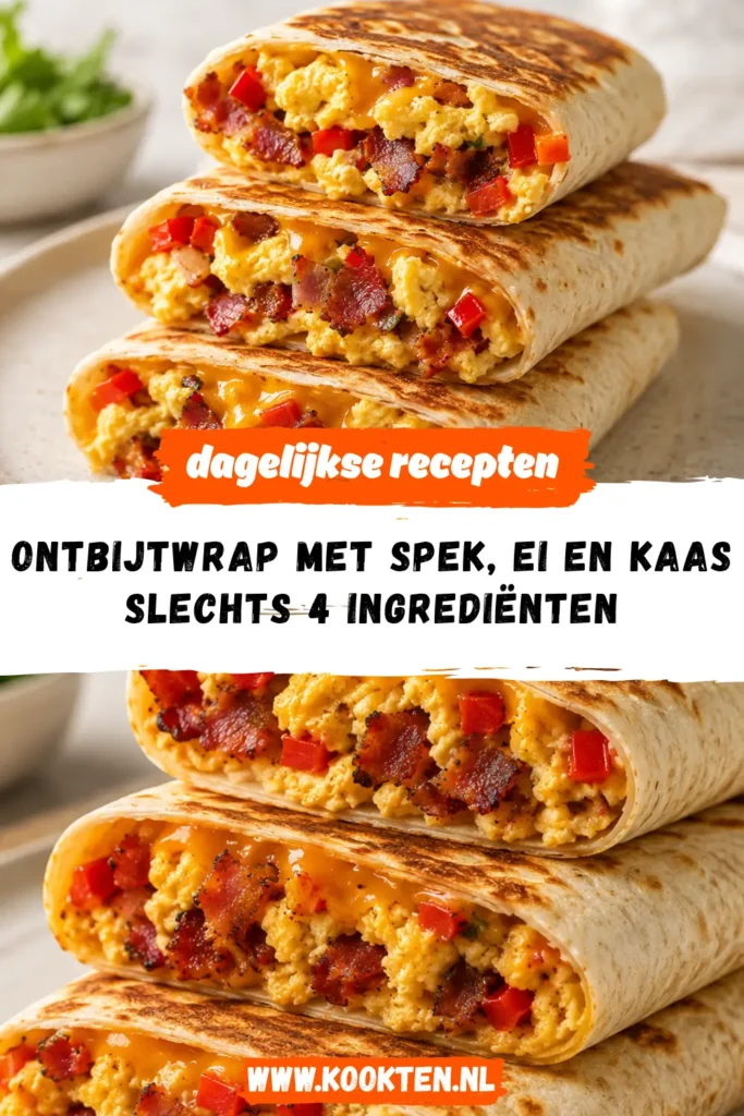 Ontbijtwrap met spek, ei en kaas: Slechts 4 ingrediënten