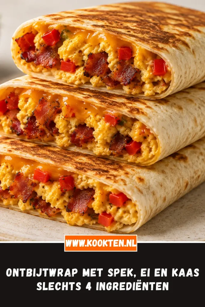 Ontbijtwrap met spek, ei en kaas: Slechts 4 ingrediënten