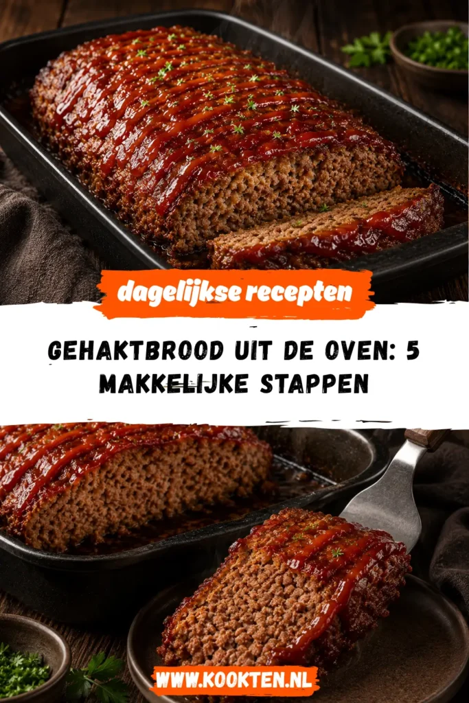 Gehaktbrood uit de oven receptfoto van het gerecht