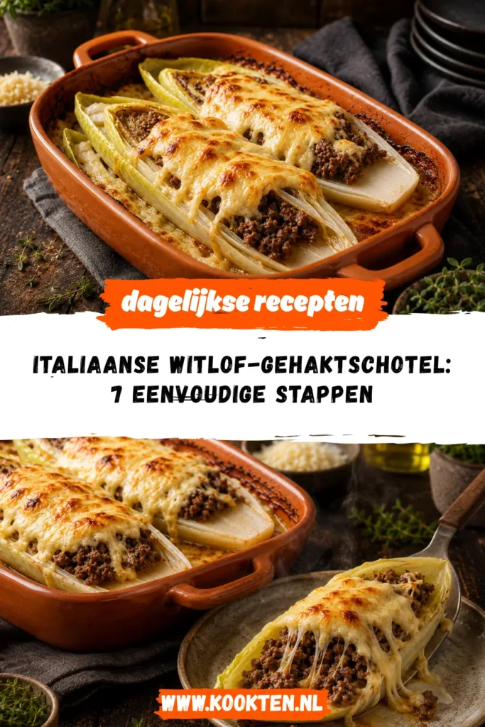 Italiaanse witlof-gehaktschotel receptfoto van het gerecht