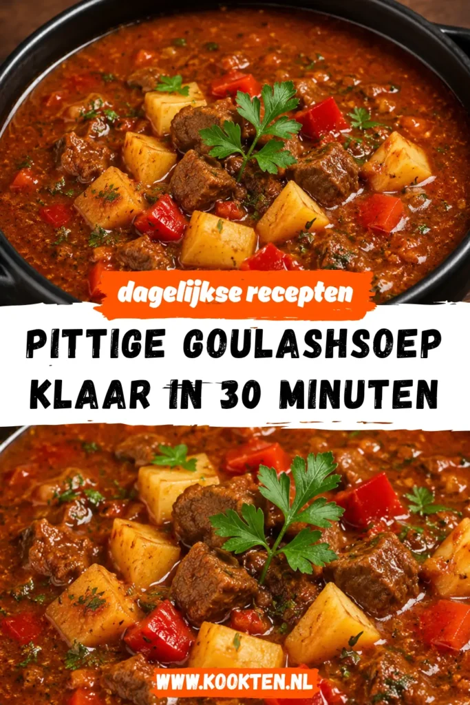 Pittige Goulashsoep: Klaar in 30 Minuten