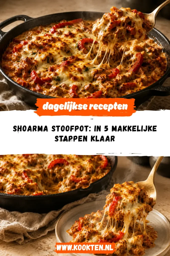 Shoarma stoofpot receptfoto van het gerecht