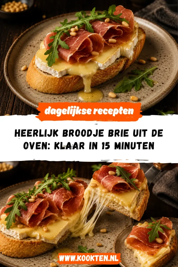 Heerlijk broodje brie uit de oven receptfoto van het gerecht