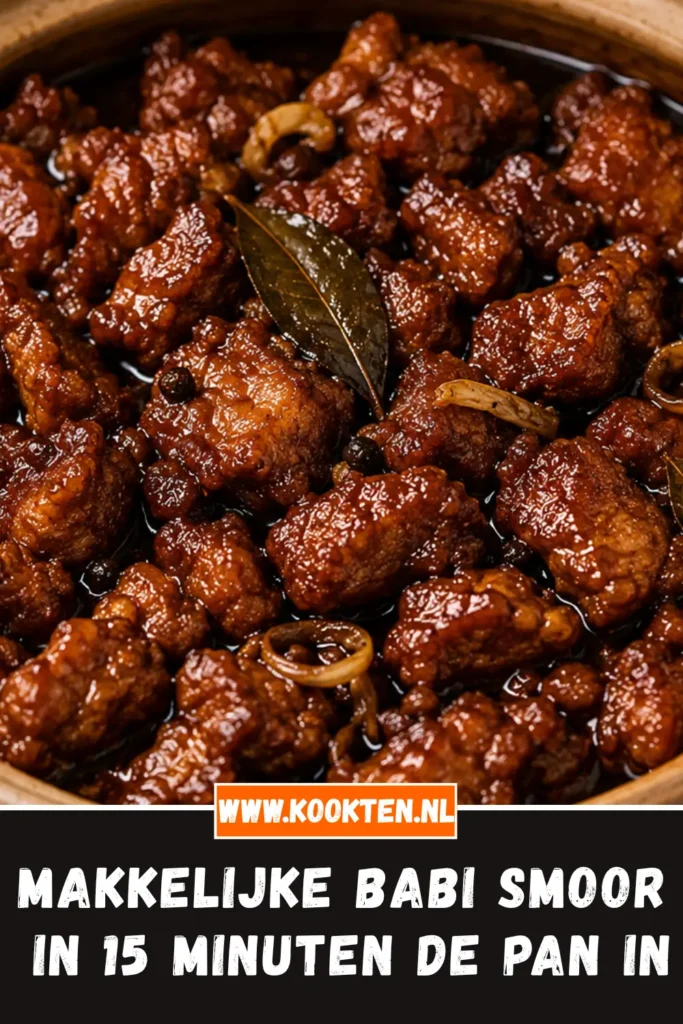 Makkelijke Babi Smoor: In 15 minuten de pan in