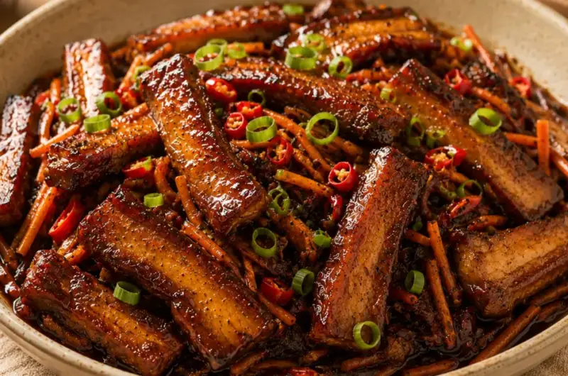 Indische speklapjes in ketjapsaus