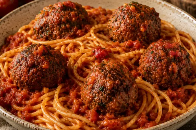 Authentieke Italiaanse Spaghetti met Gehaktballen