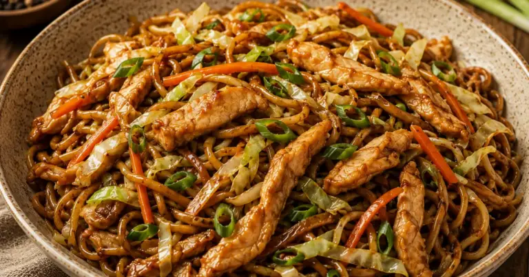 Authentieke Kip Chow Mein: Een Aziatische Klassieker met kip en groenten