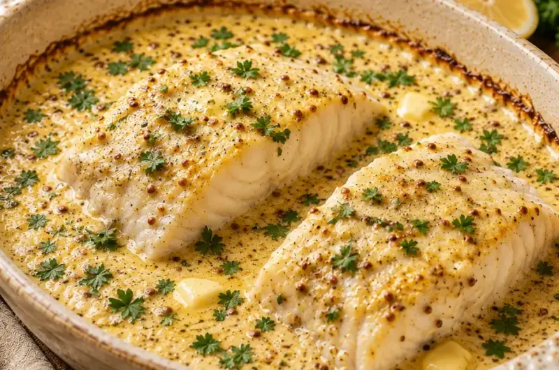 Kabeljauw met Mosterdsaus uit de Oven