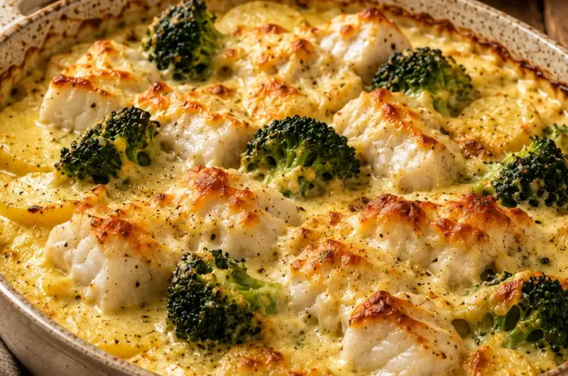 Romige Ovenschotel met Kabeljauw en Broccoli