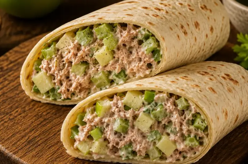 Wrap met Tonijnsalade en Stukjes Appel