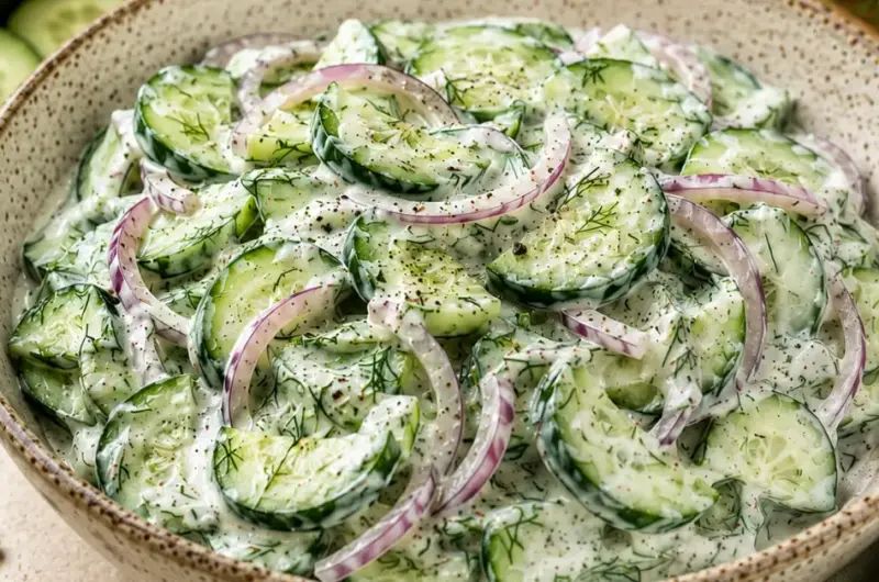 Komkommer Dille Salade met yoghurt