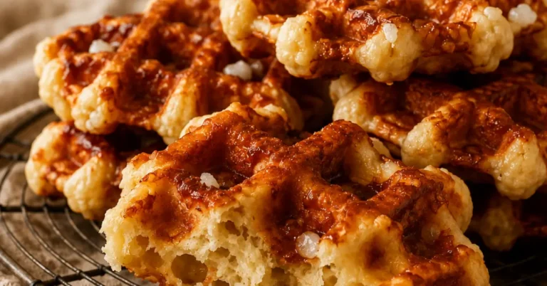 Luikse wafels met gekaramelliseerde parelsuiker