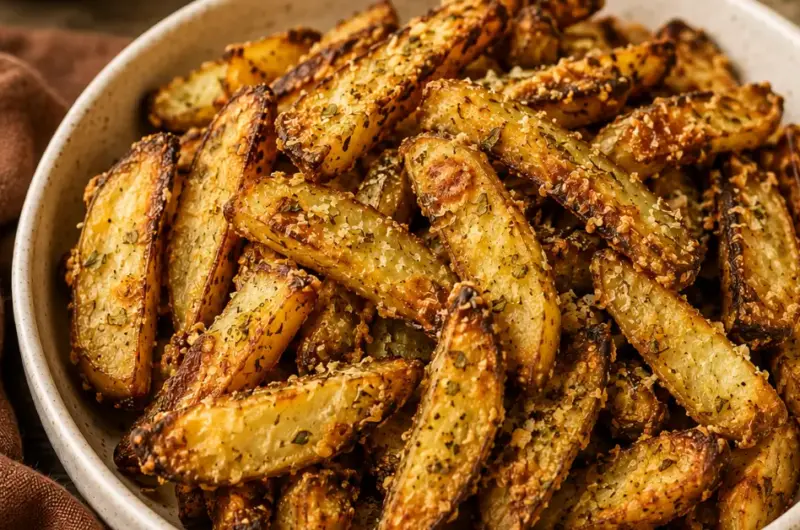 Ovenfrietjes met Parmezaanse kaas en Italiaanse kruiden
