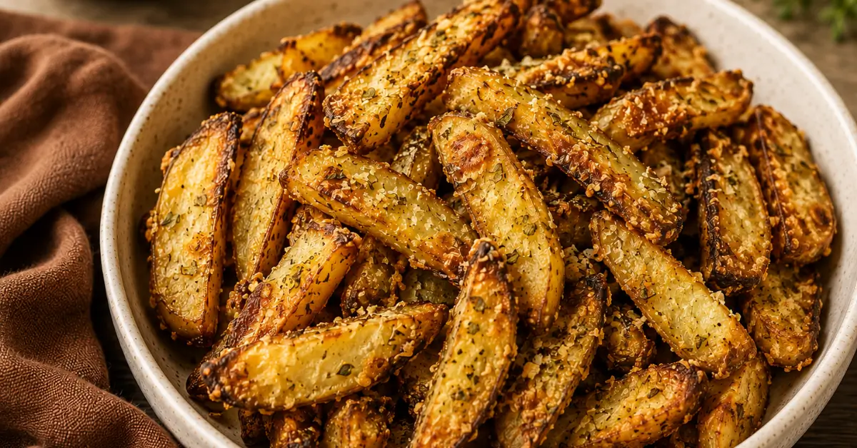 Ovenfrietjes met Parmezaanse kaas en Italiaanse kruiden