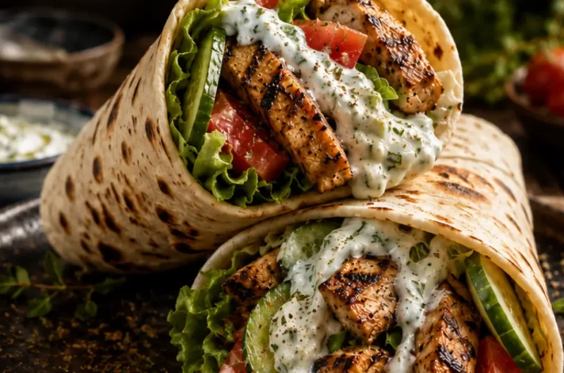 Frisse kip-tzatziki wraps