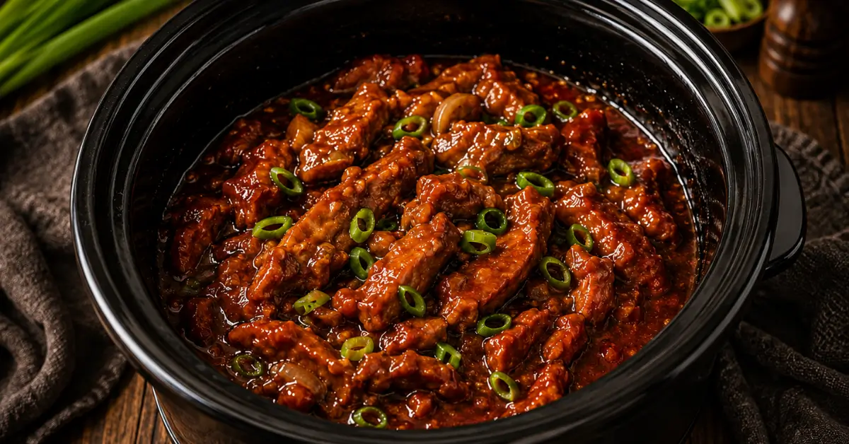 Babi pangang in de slowcooker met bosui