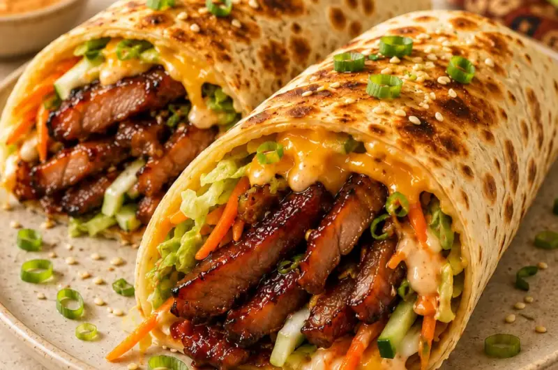 Krokante babi pangang wrap
