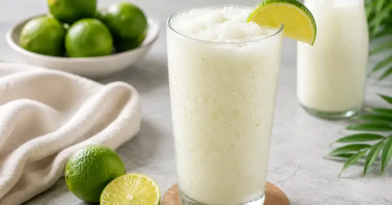 Brazilian lemonade met limoen en ijs in gekoelde glazen
